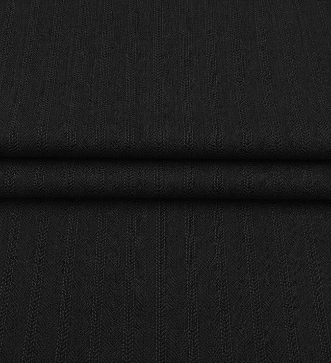 The Chevron Noir | Herringbone Stripe | Super 110's | Woolmark Certified | Luxury Gift Boxed