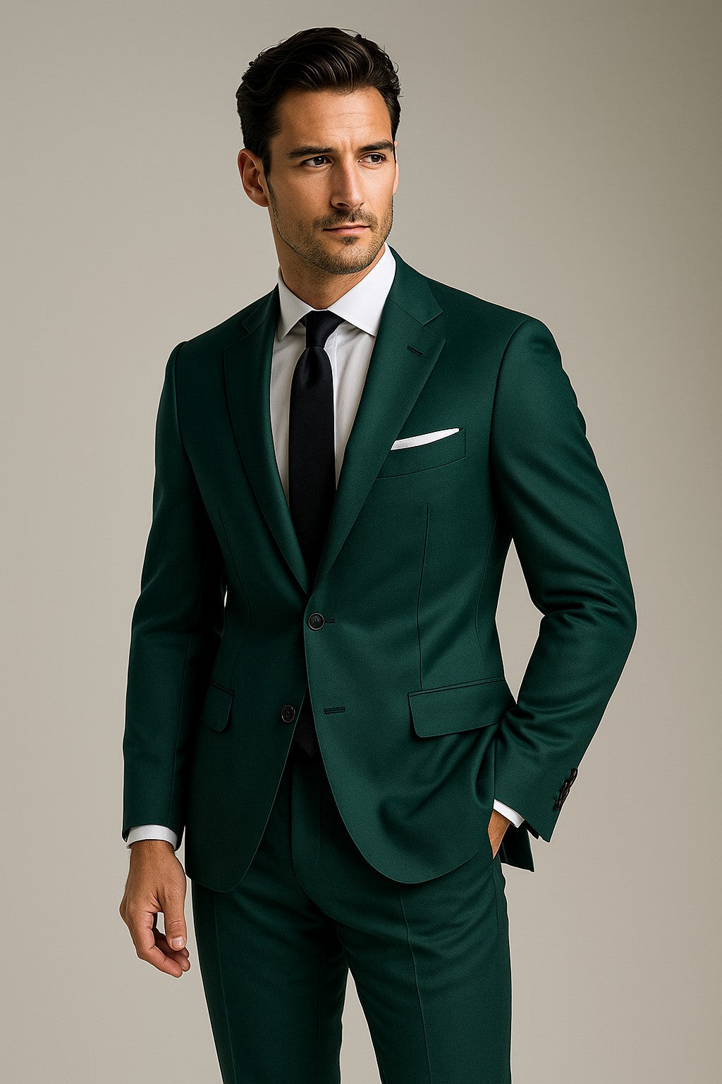 The Marine Azure | Foundation Sky Twill | Superfine 120's Pure Merino Fabric