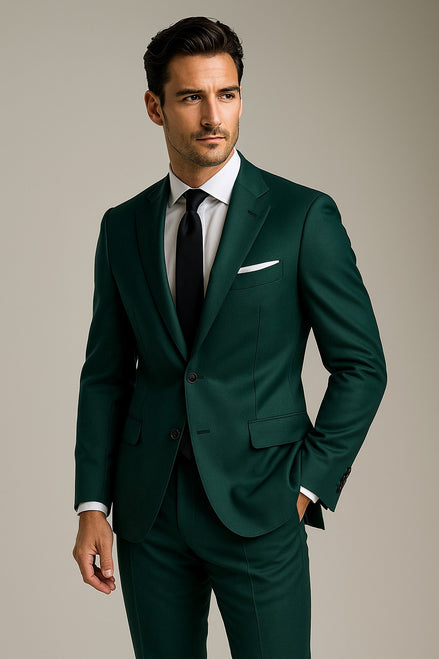 The Marine Azure | Foundation Sky Twill | Superfine 120's Pure Merino Fabric