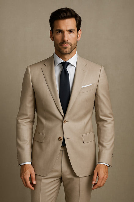 The Estate Cream | Foundation Neutral Twill | Superfine 120's Pure Merino Fabric