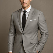 The Dove Mist | Foundation Pale Grey Twill | Superfine 120's Pure Merino Fabric