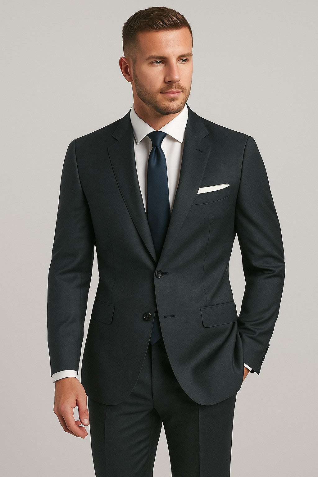 The Midnight Obsidian | TORINO Super 120’s Pure Merino Wool Suiting Fabric