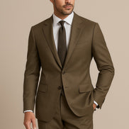 The Camel Savanna | Foundation Tan Twill | Superfine 120's  Pure Merino Fabric