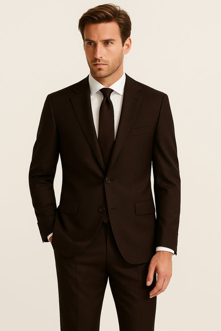 The Heritage Chestnut | Foundation Earth Twill | Superfine 120's Pure Merino Fabric