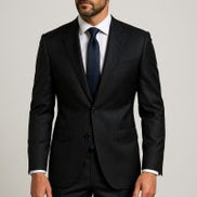 The Navy Blue | Herringbone | Super 130's | Woolmark Certified | Luxury Gift Boxed