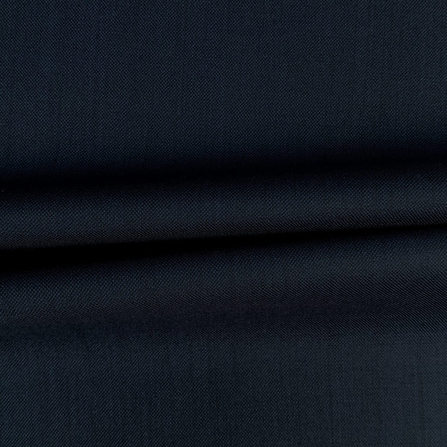 The Sovereign | Solid Navy Sharkskin | Superfine 120's Pure Wool Fabric