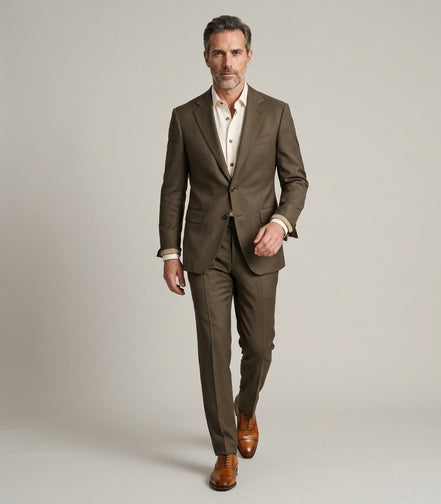 The Walnut | Twill | Super 120's | Woolmark Certified | Luxury Gift Boxed