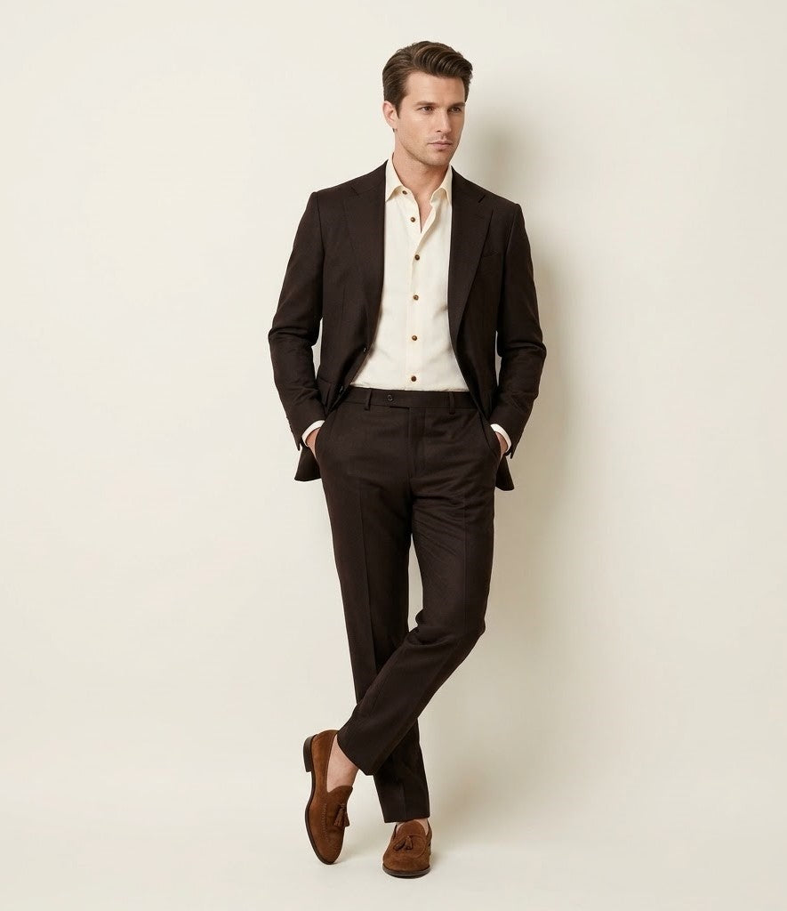 The Espresso | Twill | Super 120's | Woolmark Certified | Luxury Gift Boxed