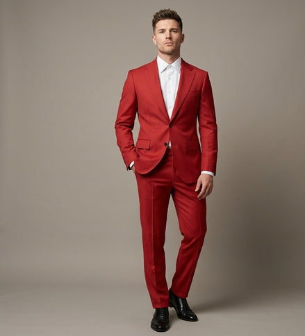 The Crimson | Twill | Super 120's | Woolmark Certified | Luxury Gift Boxed
