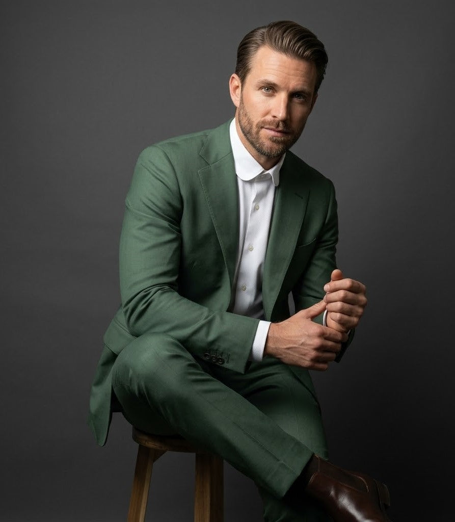 The Evergreen | Twill | Super 120's | Woolmark Certified | Luxury Gift Boxed
