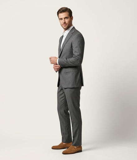 The Ash | Sharkskin | Super 130's | Woolmark Certified | Luxury Gift Boxed