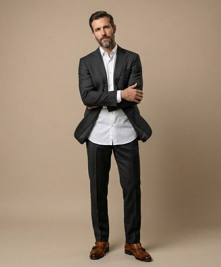The Carbon | Twill | Super 120's | Woolmark Certified | Luxury Gift Boxed