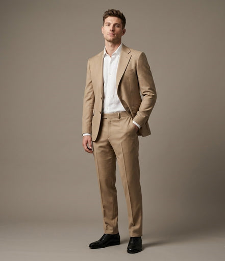 The Sand | Twill | Super 120's | Woolmark Certified | Luxury Gift Boxed