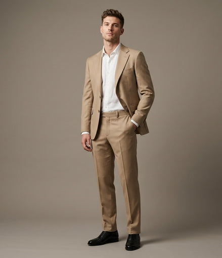 The Sand | Twill | Super 120's | Woolmark Certified | Luxury Gift Boxed