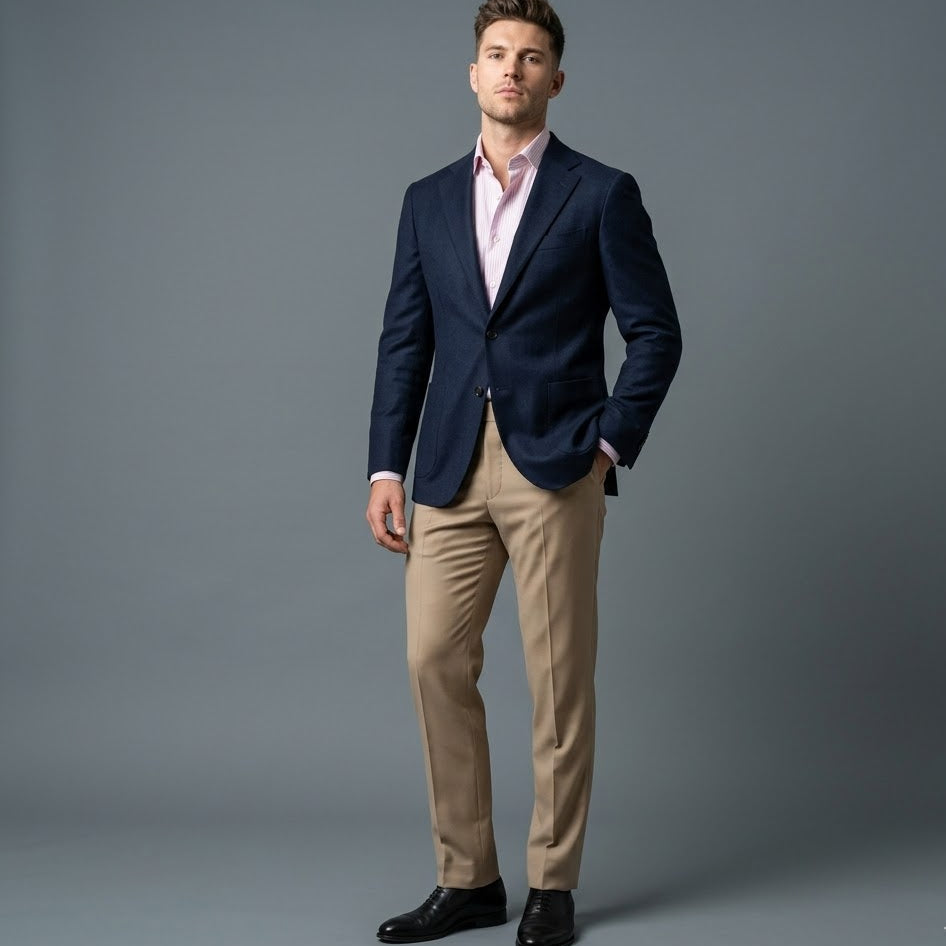 The Merlot | Flannel Twill | Super 120's | Woolmark Certified | Luxury Gift Boxed