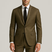 The Desert Sand | Foundation Khaki Twill | Superfine 120's Pure Merino Fabric
