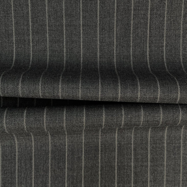 The Legacy Grey | Fine Pinstripe | Superfine 120's Fabric