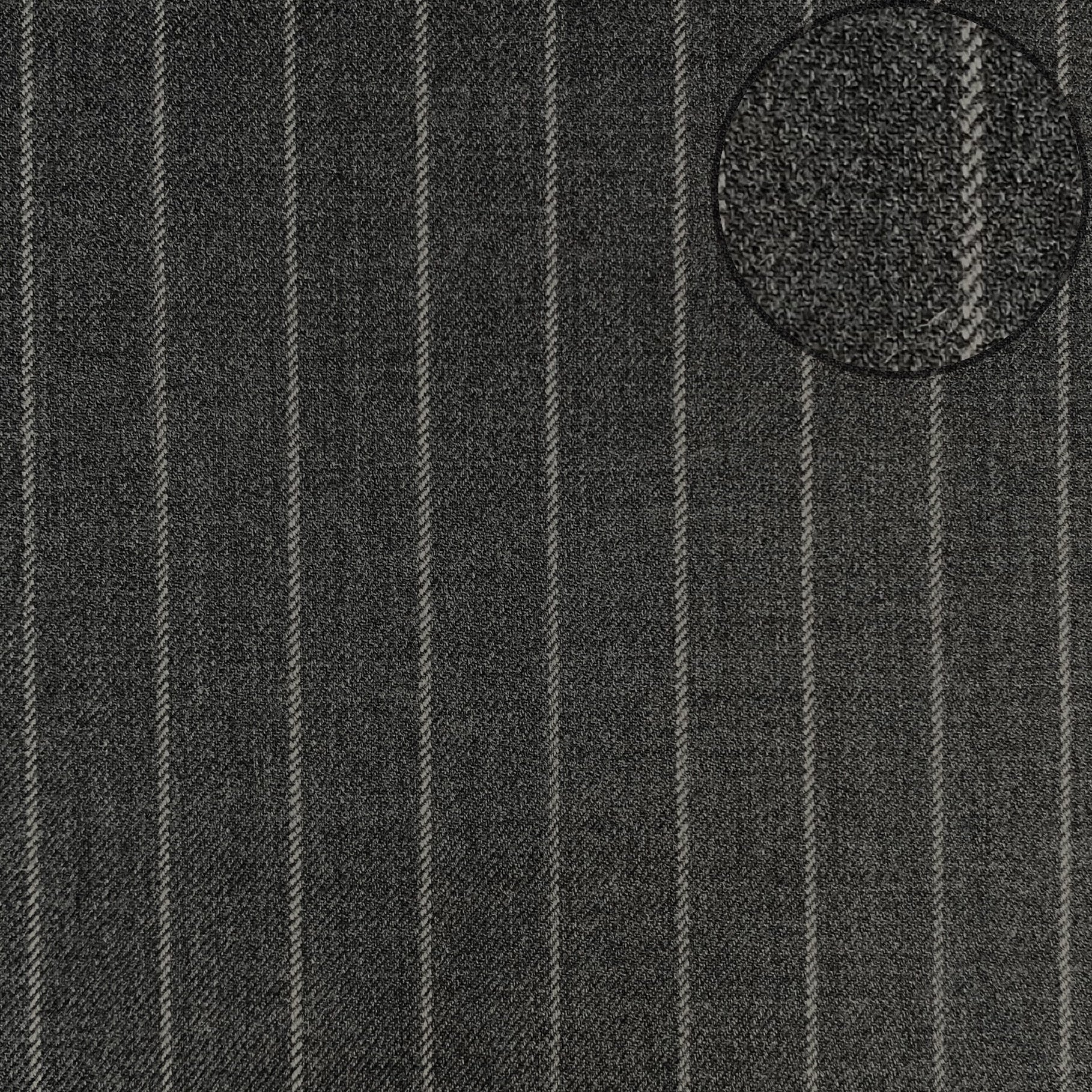 TORINO Super 120’s Wool All-Season Unstitched Suiting Fabric – Pinstripe Pattern – Luxury Gift Box (1.25m Trousers / 3.25m Suits)