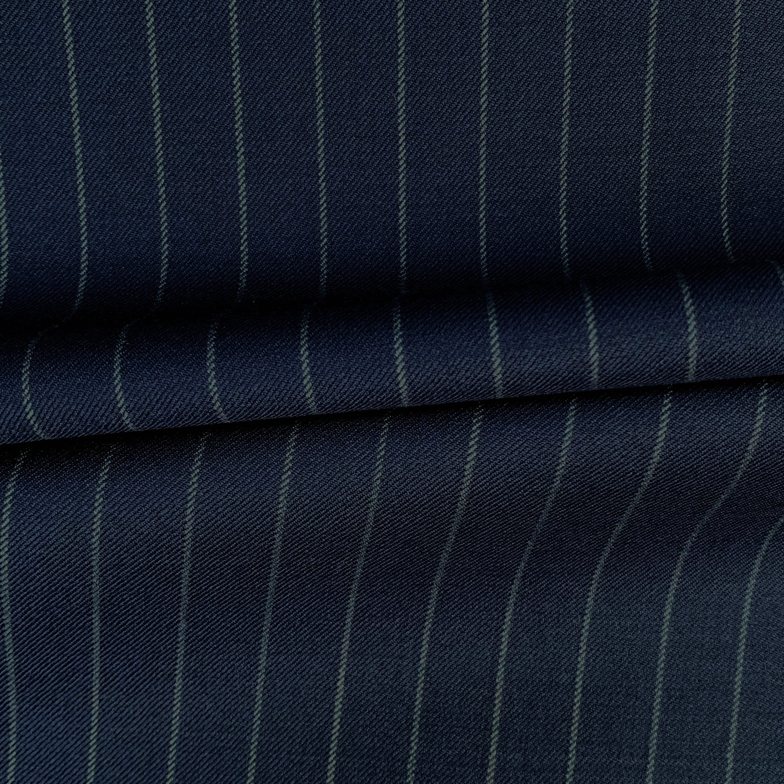 The Cobalt Stripe | Blue-on-Blue Pinstripe | Superfine 120's Fabric