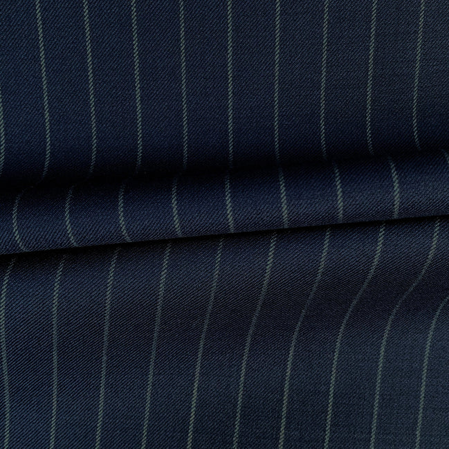 The Cobalt Stripe | Blue-on-Blue Pinstripe | Superfine 120's Fabric