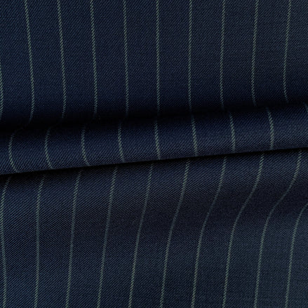 The Cobalt Stripe | Blue-on-Blue Pinstripe | Superfine 120's Fabric