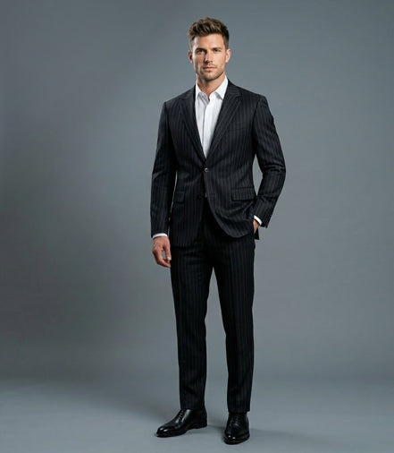 The Onyx | Sharkskin | Super 120's | Woolmark Certified | Luxury Gift Boxed