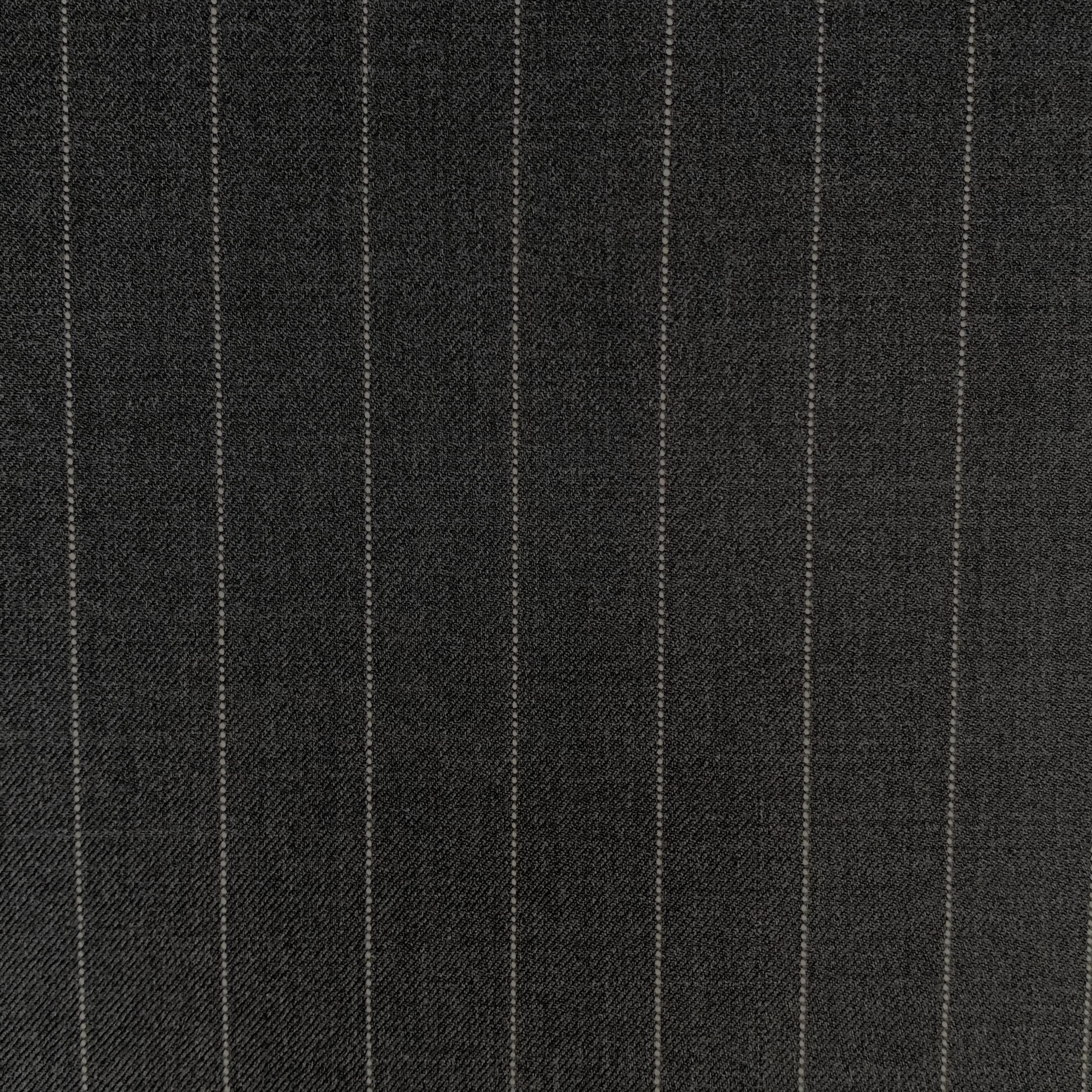 The Banker | Grey & Silver Bold Chalk  Stripe | Superfine 120's Pure Merino Fabric