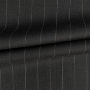 The Banker | Grey & Silver Bold Chalk  Stripe | Superfine 120's Pure Merino Fabric