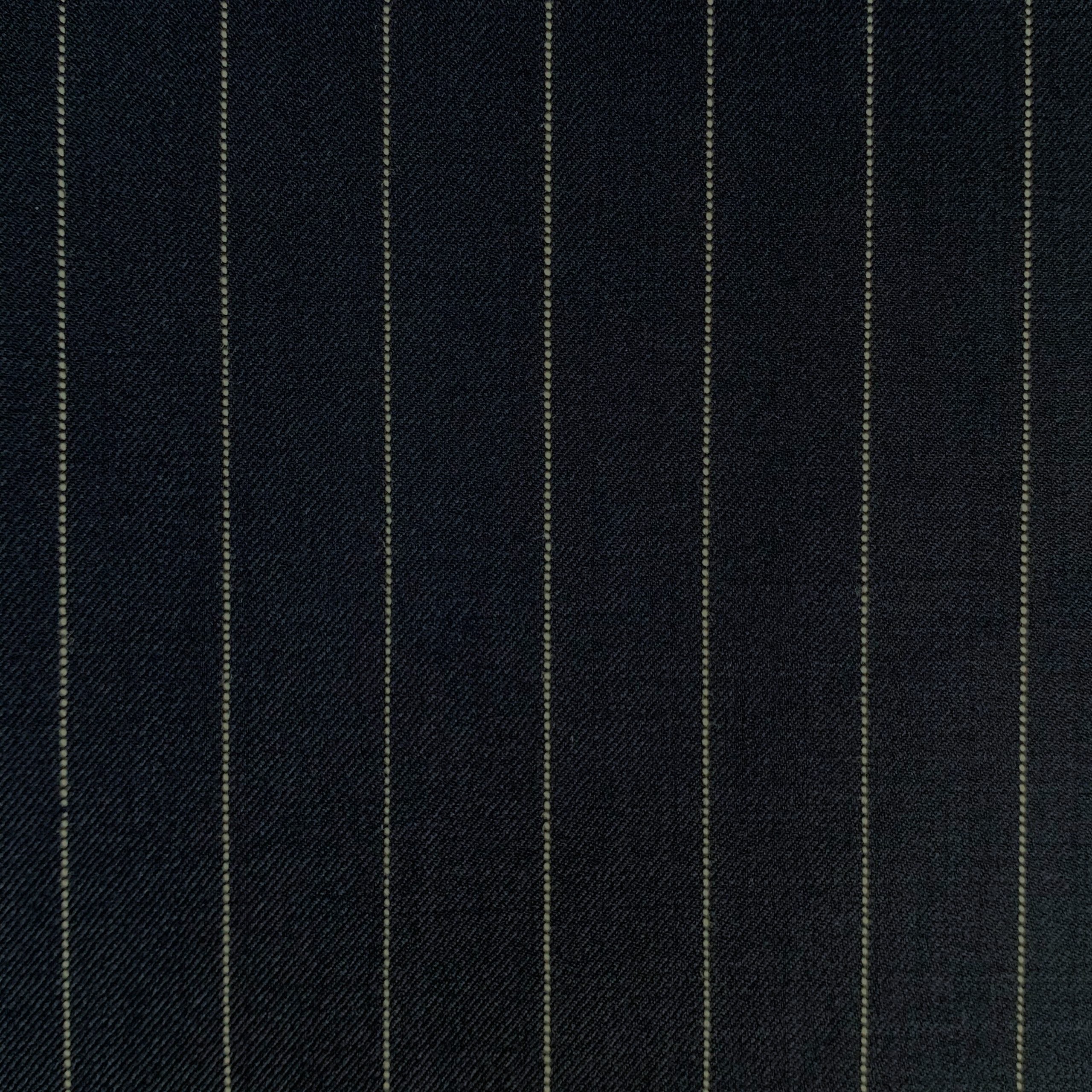 The Wall Street | Bold Chalk Navy Stripe | Superfine 120's Pure Merino Fabric