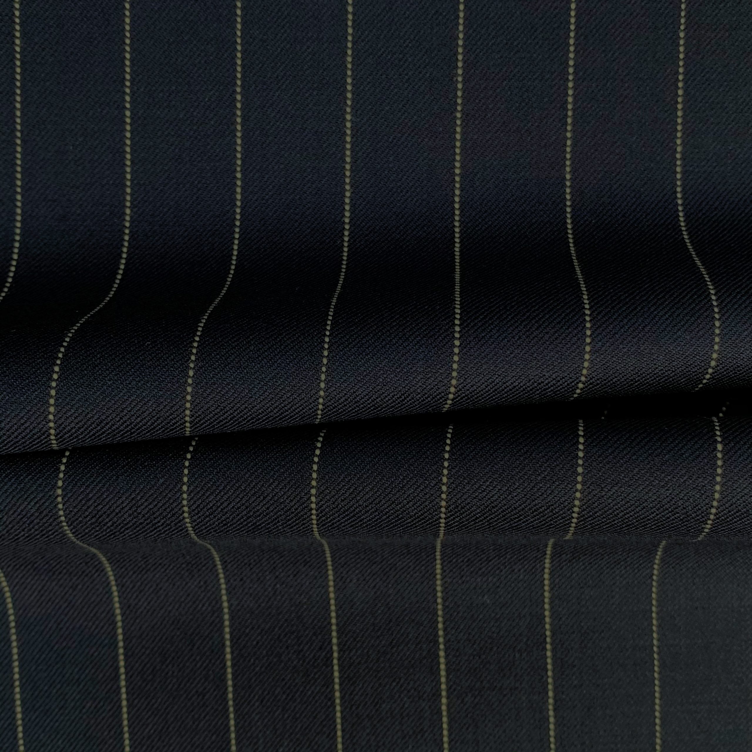 The Wall Street | Bold Chalk Navy Stripe | Superfine 120's Pure Merino Fabric
