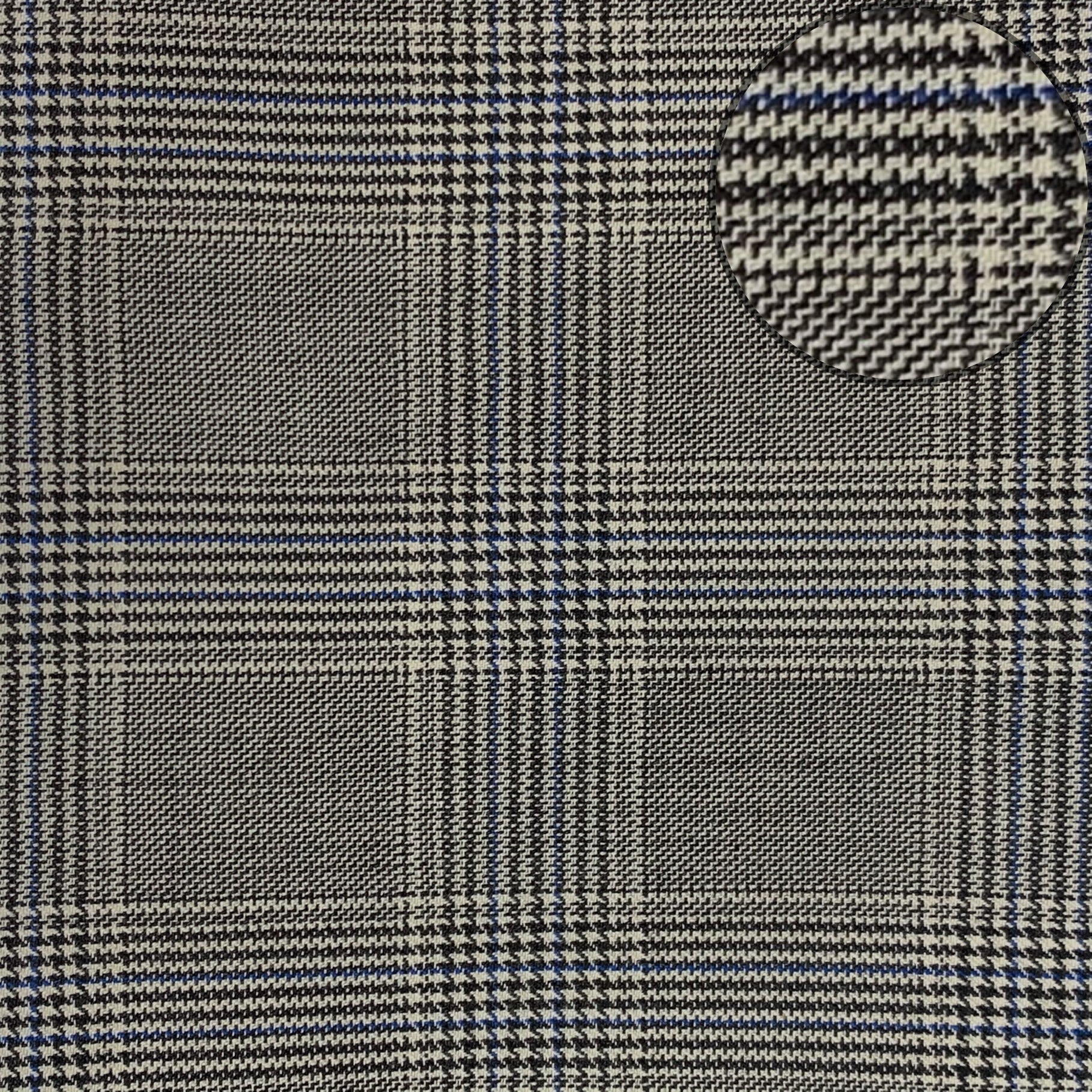 TORINO Super 120’s Wool All-Season Unstitched Suiting Fabric – Check Pattern – Luxury Gift Box (1.25m Trousers / 3.25m Suits)