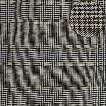 TORINO Super 120’s Wool All-Season Unstitched Suiting Fabric – Check Pattern – Luxury Gift Box (1.25m Trousers / 3.25m Suits)