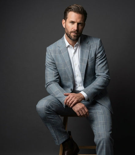 The Platinum | Glen Plaid | Super 120's | Woolmark Certified | Luxury Gift Boxed