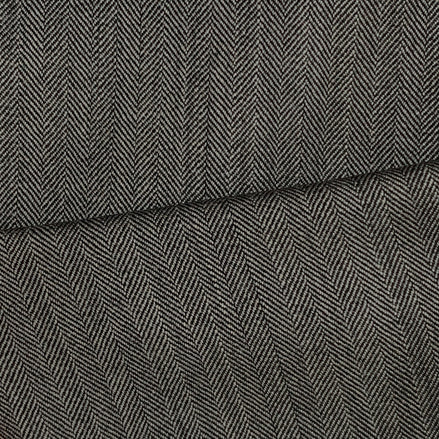 The Mist Herringbone | Soft Chevron Weave | Superfine 120's Pure Merino Fabric