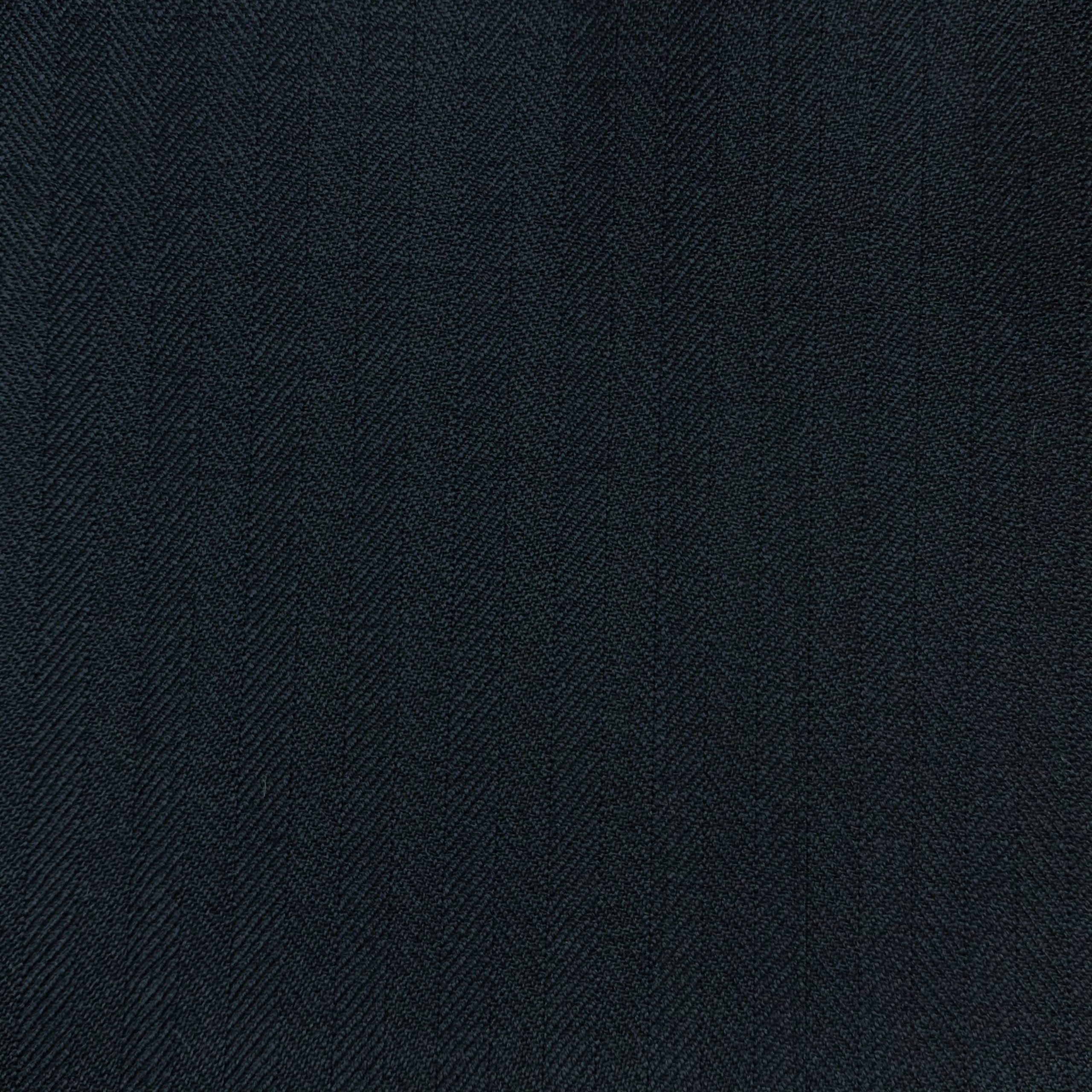 The Deep Sea Herringbone | Navy Chevron Weave | Superfine 120's Fabric