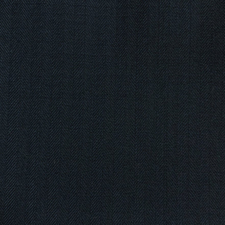 The Deep Sea Herringbone | Navy Chevron Weave | Superfine 120's Fabric