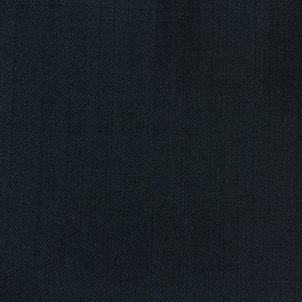 The Deep Sea Herringbone | Navy Chevron Weave | Superfine 120's Fabric