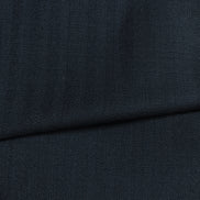 The Deep Sea Herringbone | Navy Chevron Weave | Superfine 120's Fabric