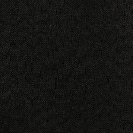 The Onyx Herringbone | Charcoal Chevron Weave | Superfine 120's Fabric