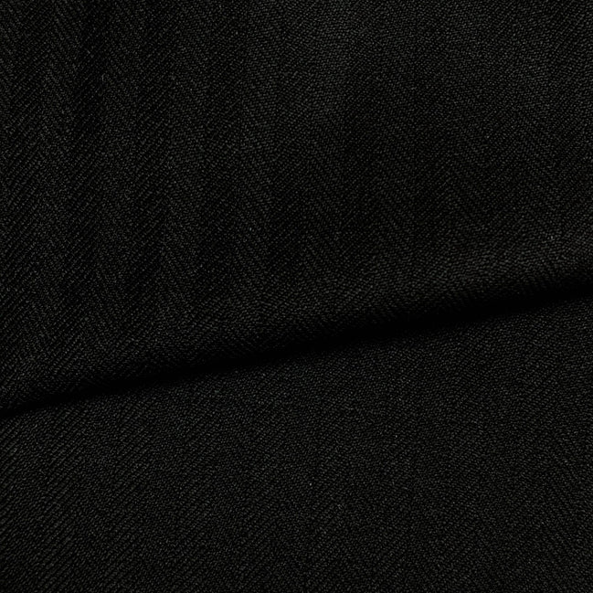 The Onyx Herringbone | Charcoal Chevron Weave | Superfine 120's Fabric