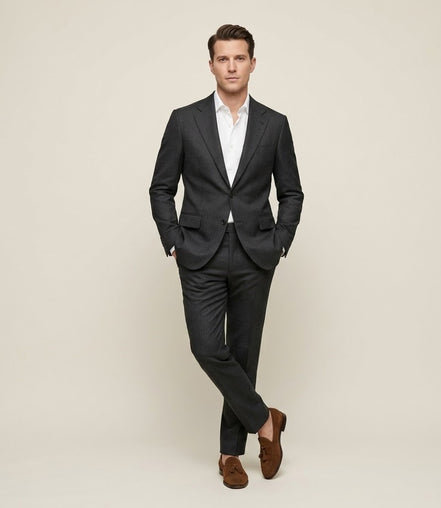 The Platinum | Windowpane | Super 120's | Woolmark Certified | Luxury Gift Boxed