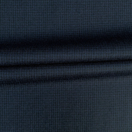 The Sapphire Pinhead | Brushed Micro-Birdseye | Superfine Wool & Cashmere Flannel Fabric