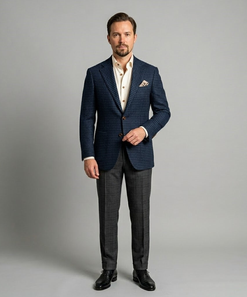 The Midnight Check | Pinstripe | Super 120's | Woolmark Certified | Luxury Gift Boxed