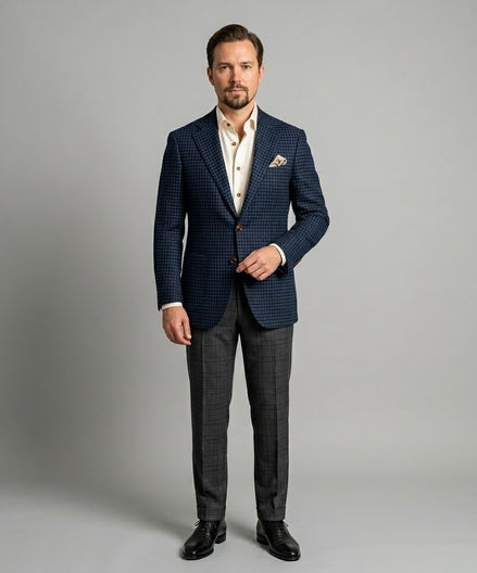 The Midnight Check | Pinstripe | Super 120's | Woolmark Certified | Luxury Gift Boxed