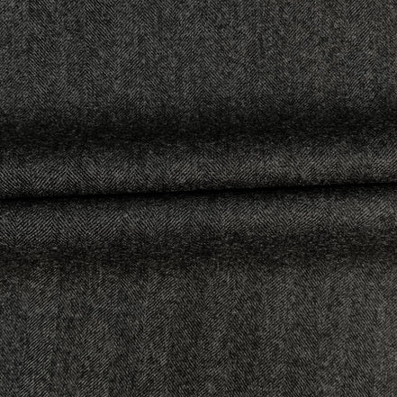 The Silver Chevron | Brushed Heritage Herringbone | Superfine Wool & Cashmere Flannel Fabric
