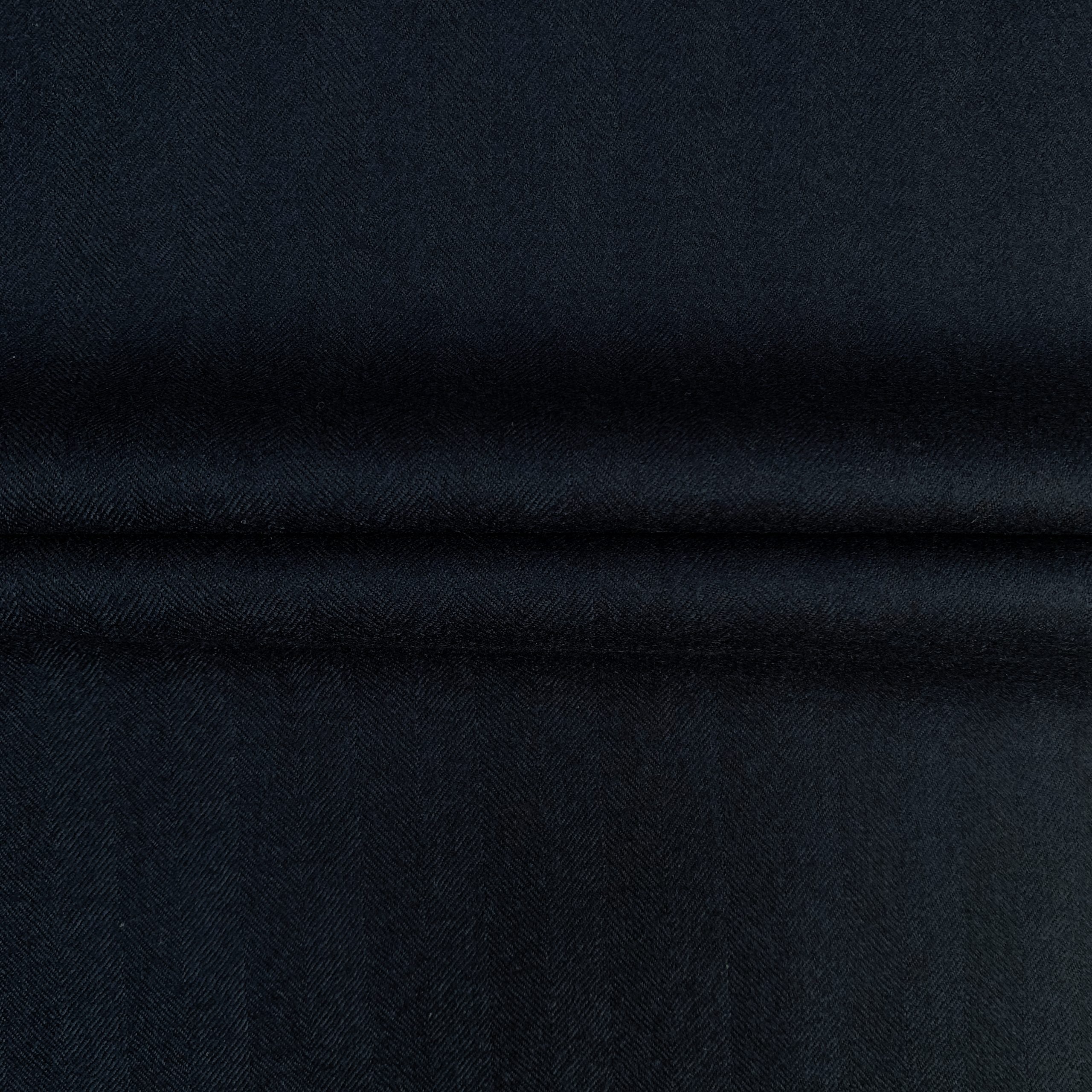 The Oceanic Chevron | Brushed Heritage Herringbone | Superfine Wool & Cashmere Flannel Fabric