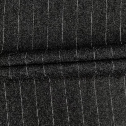 The Slate Executive | Brushed Fine Twill | Superfine Wool & Cashmere Flannel Fabric