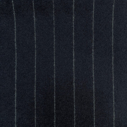 The Graphite Pinstripe | Brushed Fine Twill | Superfine Wool & Cashmere Flannel Fabric