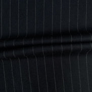 The Graphite Pinstripe | Brushed Fine Twill | Superfine Wool & Cashmere Flannel Fabric