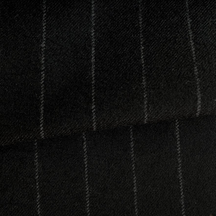 The Midnight Shadow | Luxury Brushed Twill | Superfine Wool & Cashmere Flannel Fabric